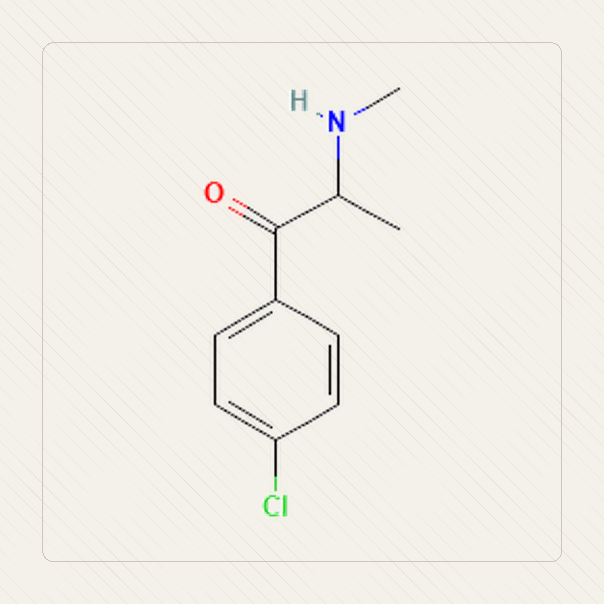 4-CMC, educational illustration of the molecular structure