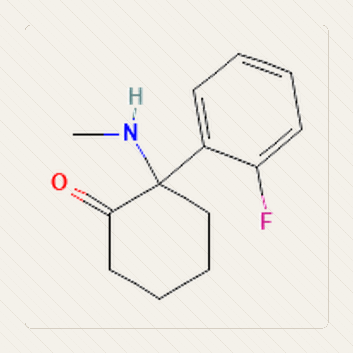 2-FDCK, educational illustration of the molecular structure