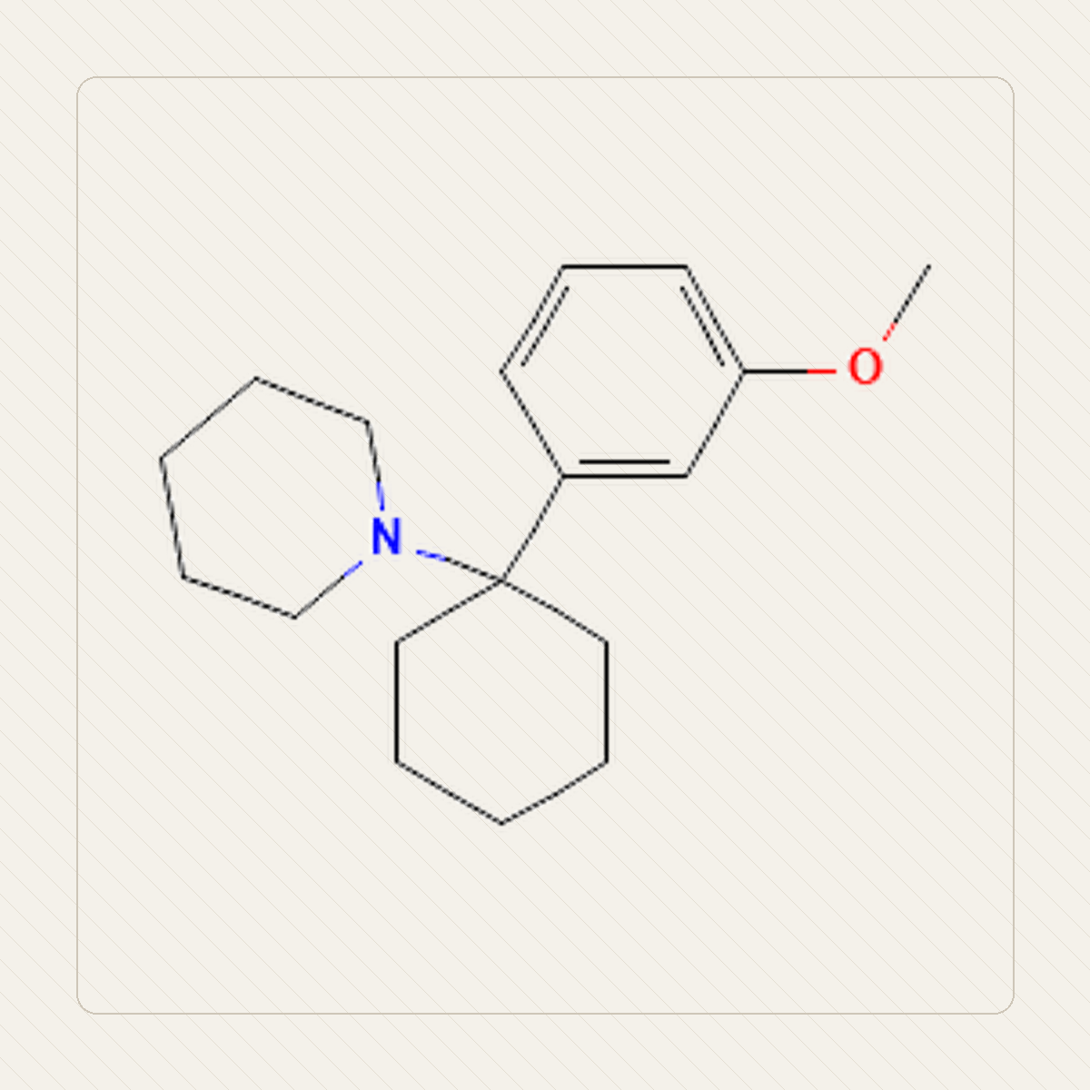 3-MeO-PCP, educational illustration of the molecular structure