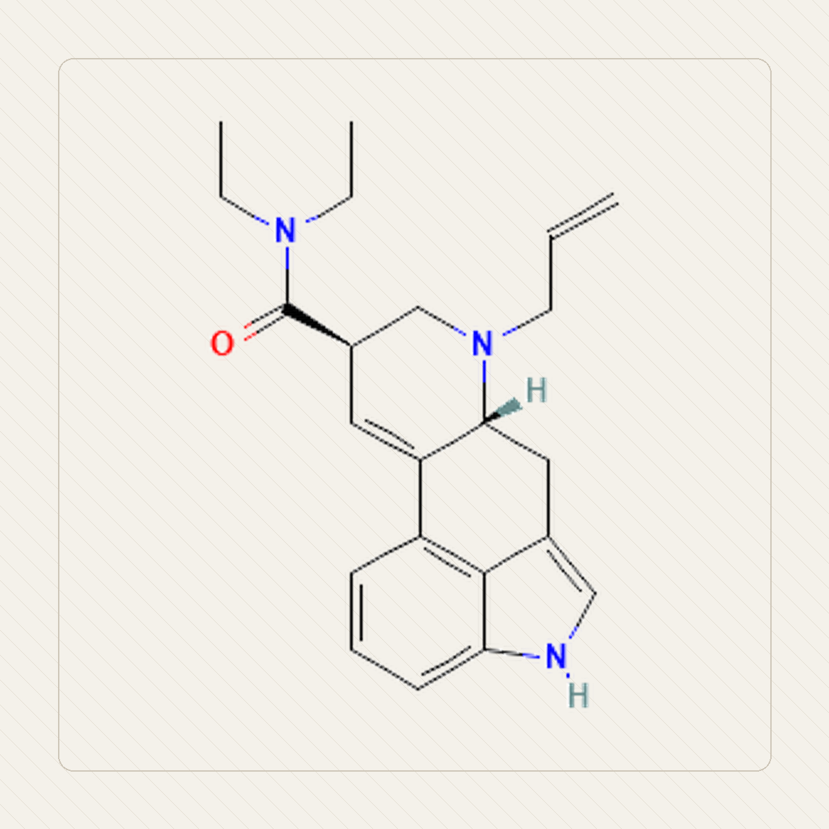 AL-LAD, educational illustration of the molecular structure
