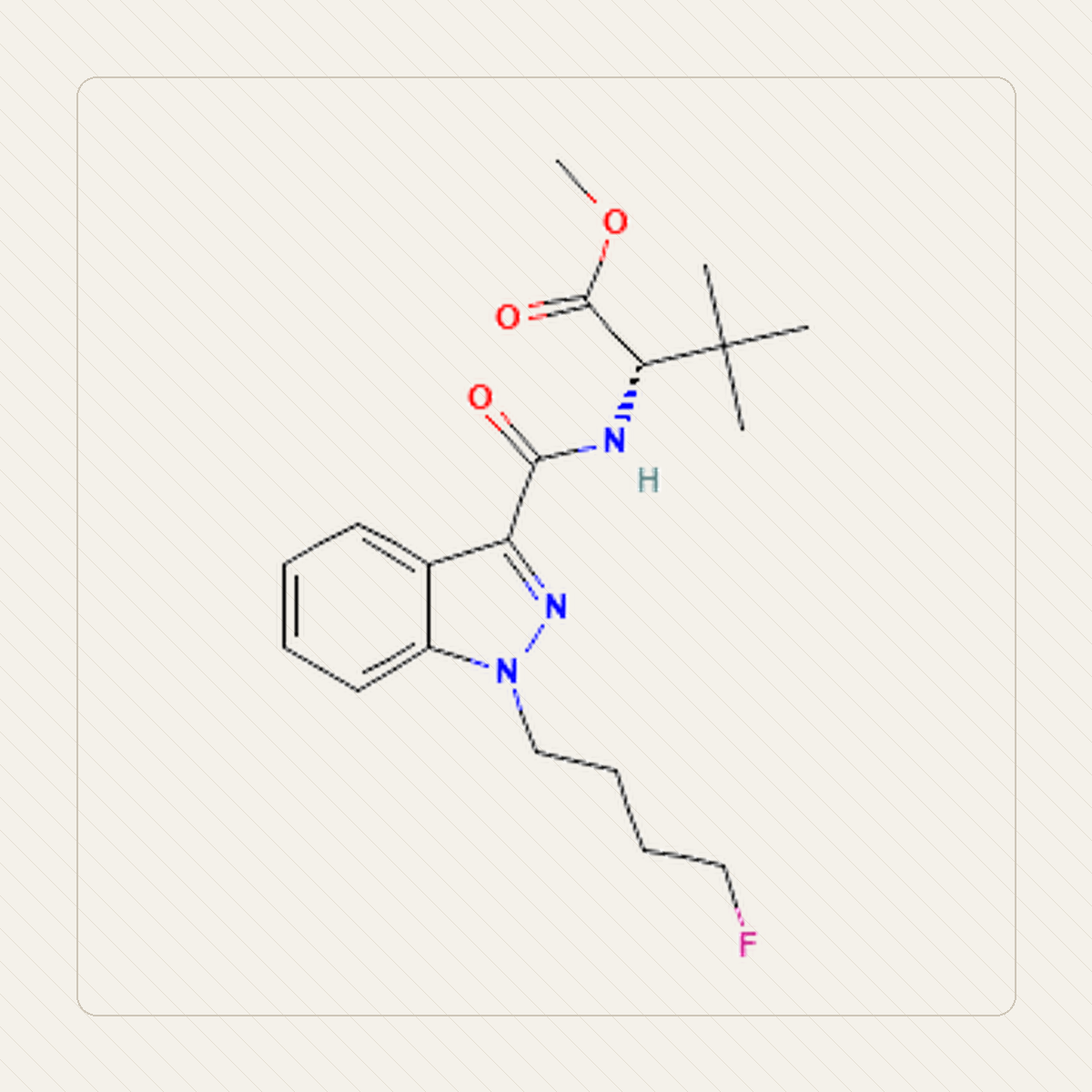 4F-MDMB-BINACA 4F-MDMB-BUTINACA, educational illustration of the molecular structure