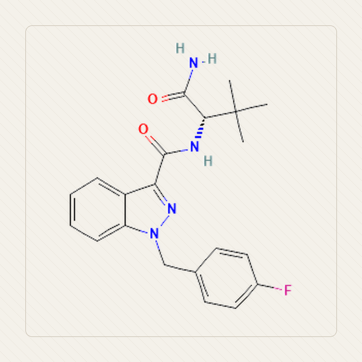 ADB-FUBINACA, educational illustration of the molecular structure